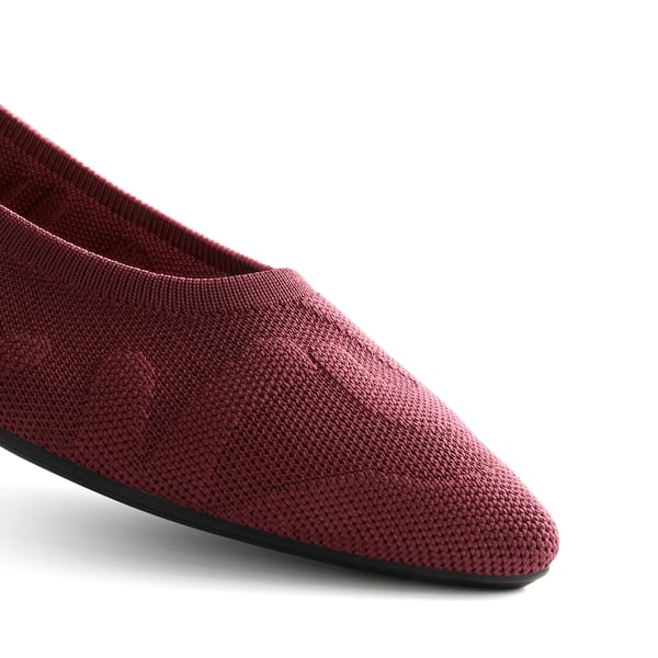 Simplistic Machine Washable Flats - BURGUNDY - 6